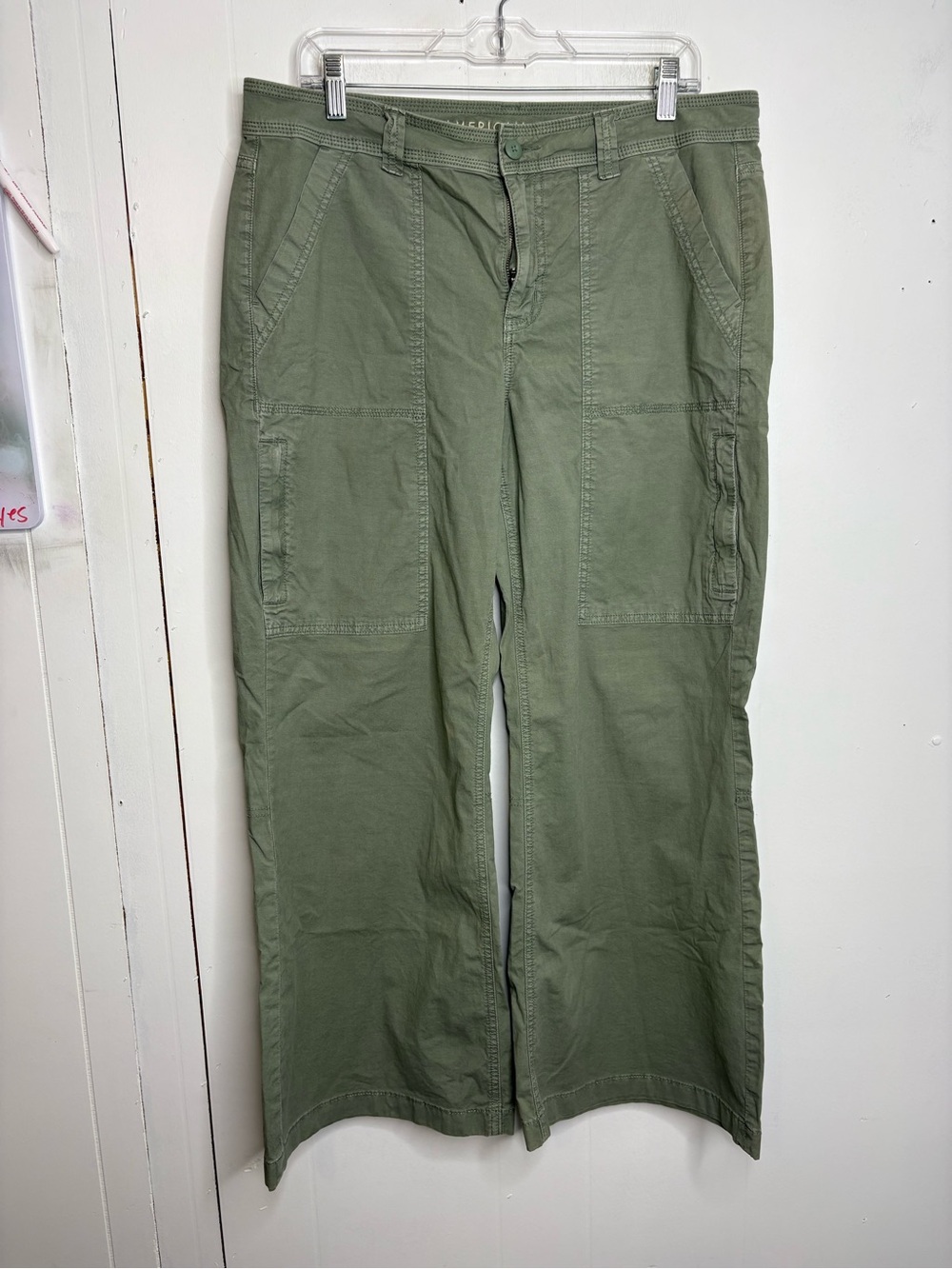 American Eagle Outfitters Olive Green Wide Leg Pants